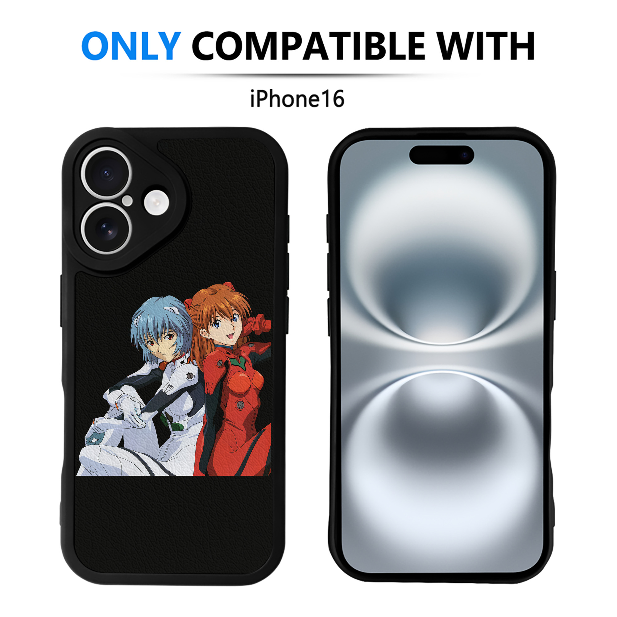（画像用） EVA 新世紀エヴァンゲリオン 【iPhone 16シリーズ対応】シリコンスマホケース（レザー調） 材質：シリコン